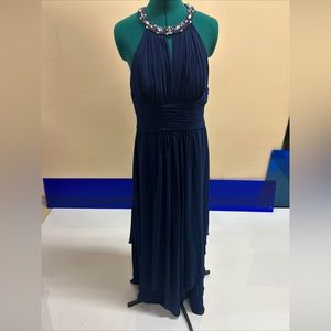 Donna Morgan Dress Gown Navy Dark Blue Size 10